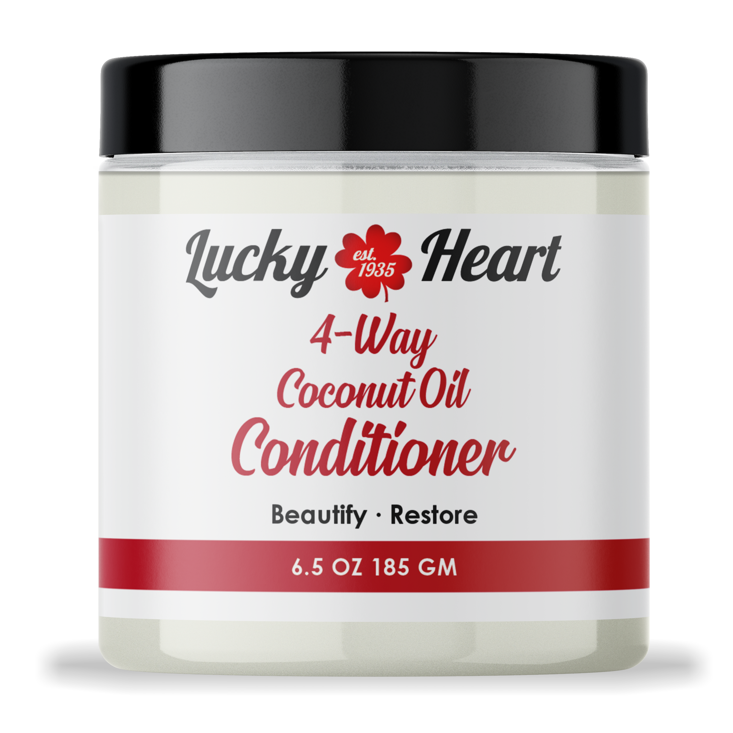 Coconut Oil Conditioner for healthy, sleek, hydrated hair from Lucky Heart Cosmetics